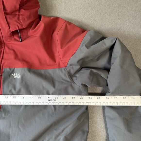 Chlorophylle Jacket Mens M Red Gray Winter Coat Insulated Hooded Outdoors Nature - Picture 4 of 16